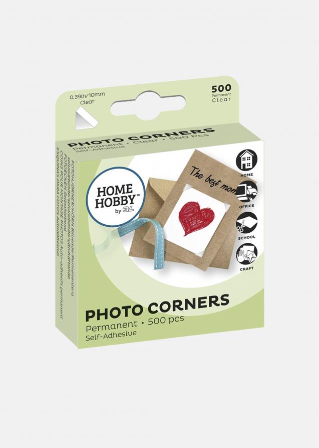 Photo Corners Clear 10mm 500 pcs in self dispensing box