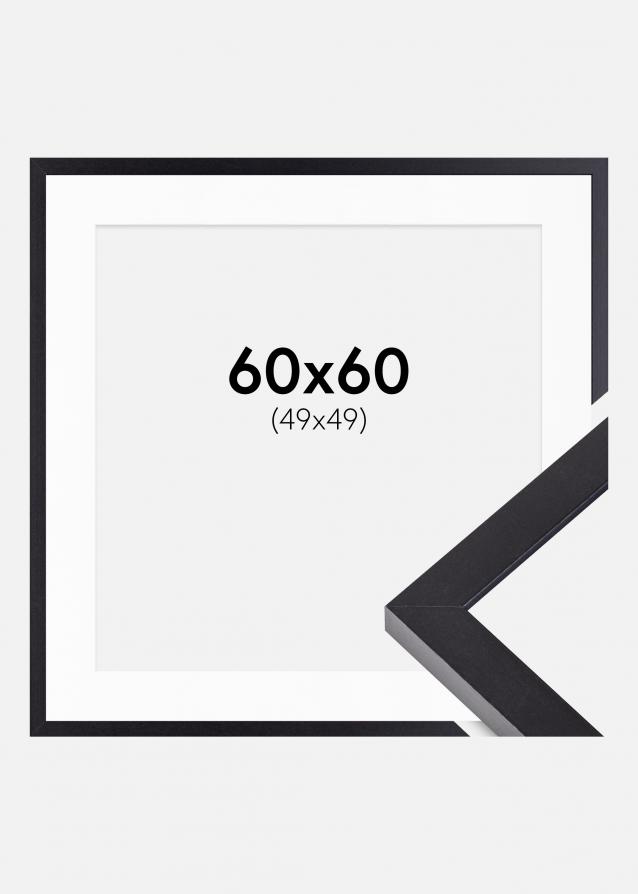 Ram med passepartou Frame Selection Black 60x60 cm - Picture Mount White 50x50 cm
