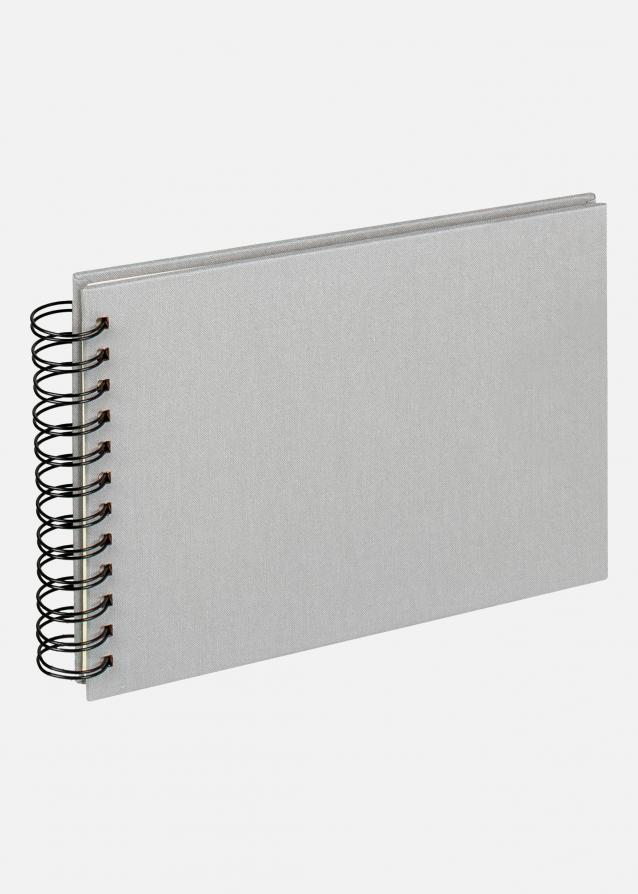  Cloth Spiral Album Grey - 19.5x15 cm (40 Black pages / 20 sheets)