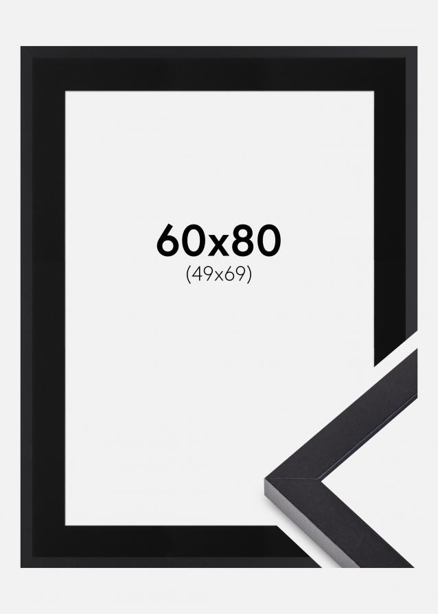Ram med passepartou Frame Selection Black 60x80 cm - Picture Mount Black 50x70 cm