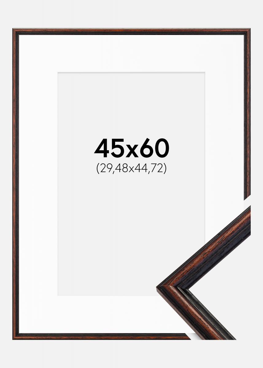 Frame Horndal Walnut 45x60 cm - Picture Mount White 12x18 inches