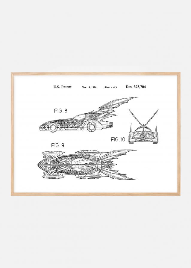 Bildverkstad Patent drawing - Batman - Batmobile 1996 IIII Poster