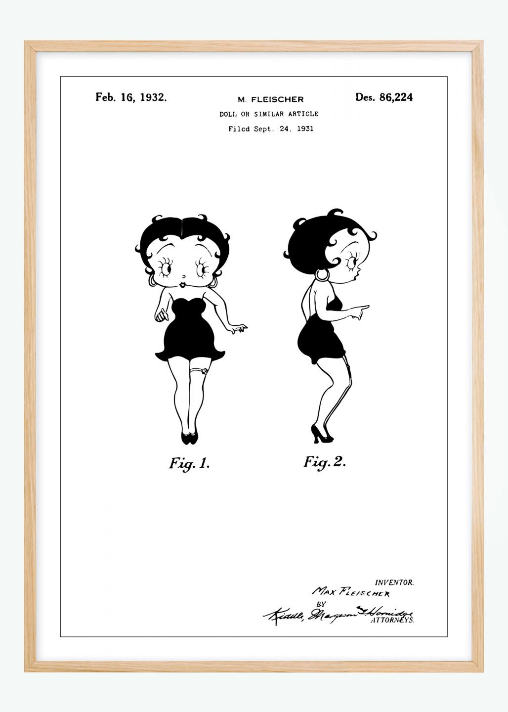 Buy Patent drawing - Betty Boop Poster here 
