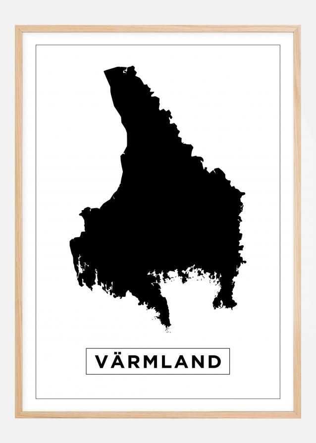 Bildverkstad Map - Värmland - White Poster