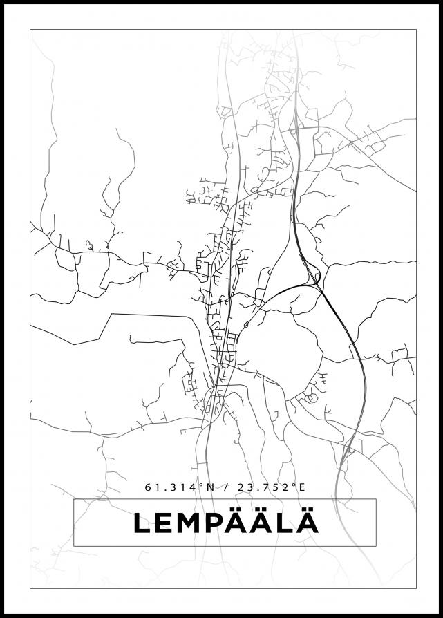 Bildverkstad Map - Lempäälä - White Poster