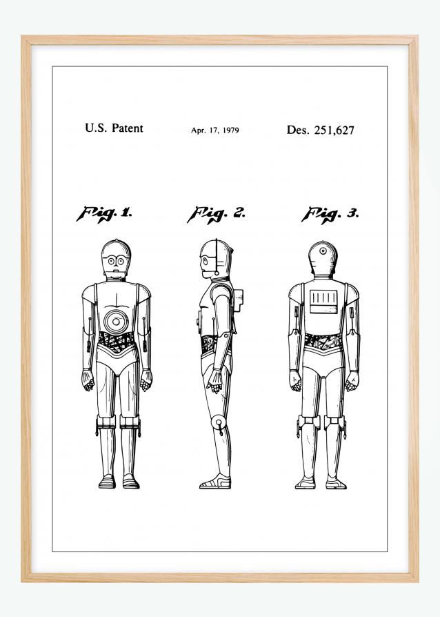 Bildverkstad Patent drawing - Star Wars - C-3PO Poster