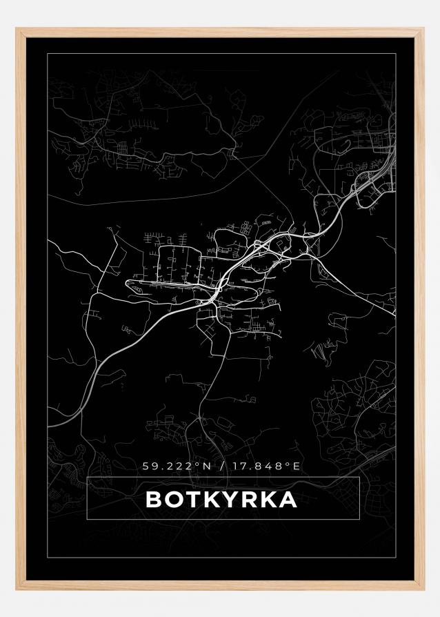 Bildverkstad Map - Botkyrka - Black Poster