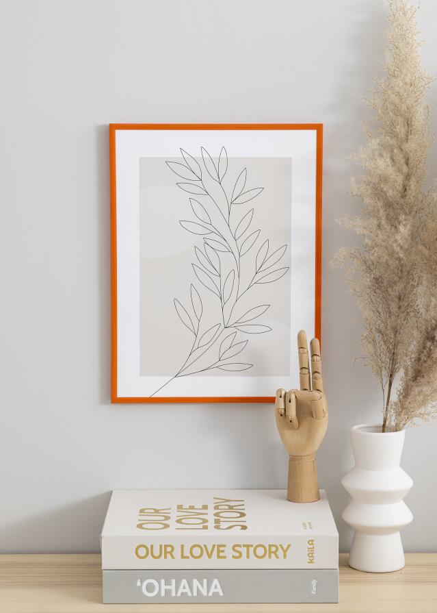 Ram med passepartou Frame New Lifestyle Orange 60x80 cm - Mat White 50x69 cm