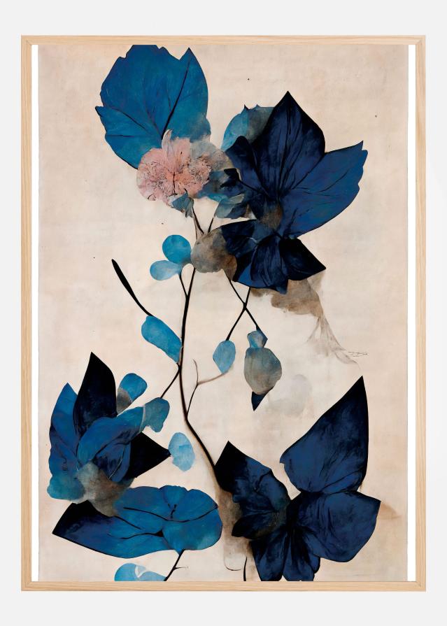 Bildverkstad Blue Dry Flowers Poster