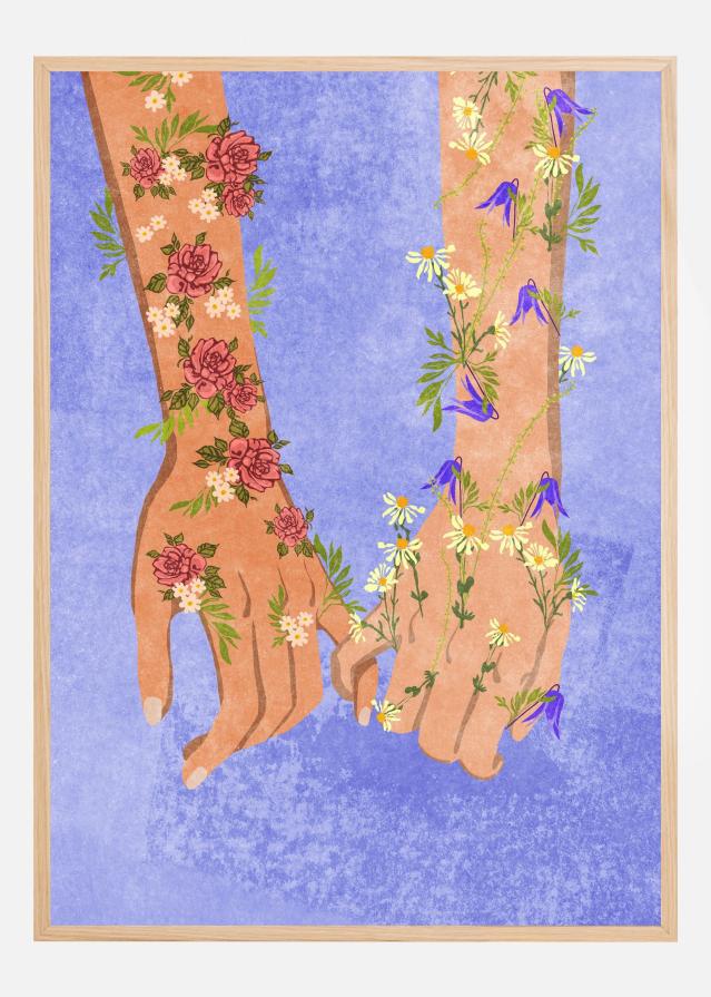 Bildverkstad Holding hands Poster