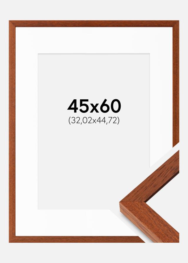 Ram med passepartou Frame Hermes Cherry 45x60 cm - Mounts White 13x18 inches