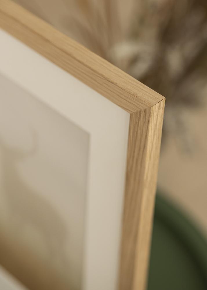 Ram med passepartou Frame Oak Wood 55x80 cm - Mounts White 44x68 cm