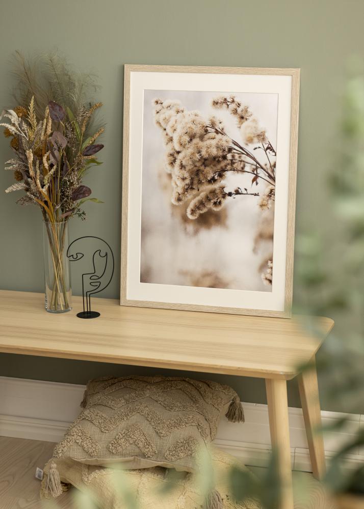 Ram med passepartou Frame Sleek Greige Oak 30x40 cm - Mat White 20x30 cm