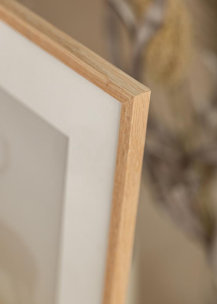 Ram med passepartou Frame Slim Oak 32x32 cm - Mounts White 22x22 cm