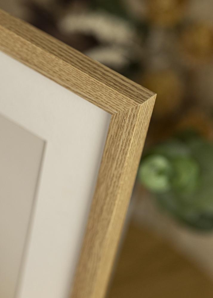 Ram med passepartou Frame Selection Oak 60x75 cm - Mat White 48x68.5 cm