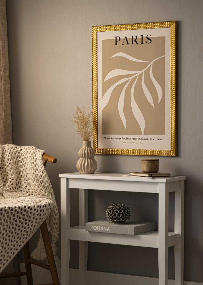 Ram med passepartou Frame Grace Gold 40x50 cm - Mounts White 31.5x40 cm