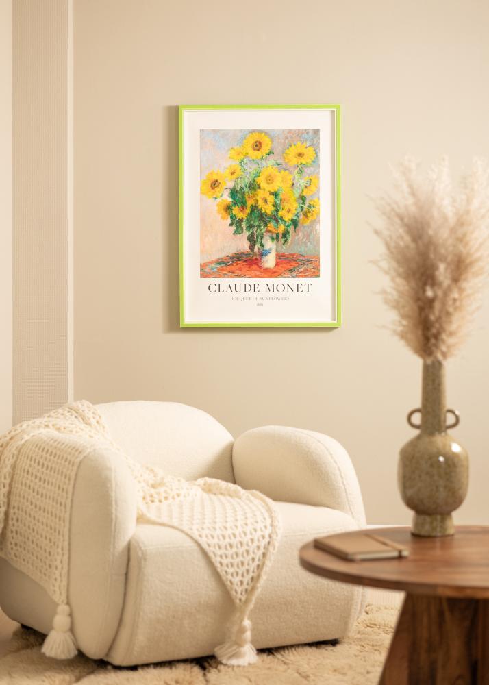 Ram med passepartou Frame Diana Light Green 60x80 cm - Mat White 50x69 cm