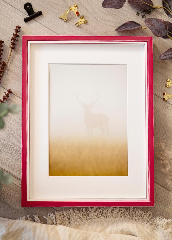 Ram med passepartou Frame Diana Red 30x40 cm - Mounts White 20x30 cm