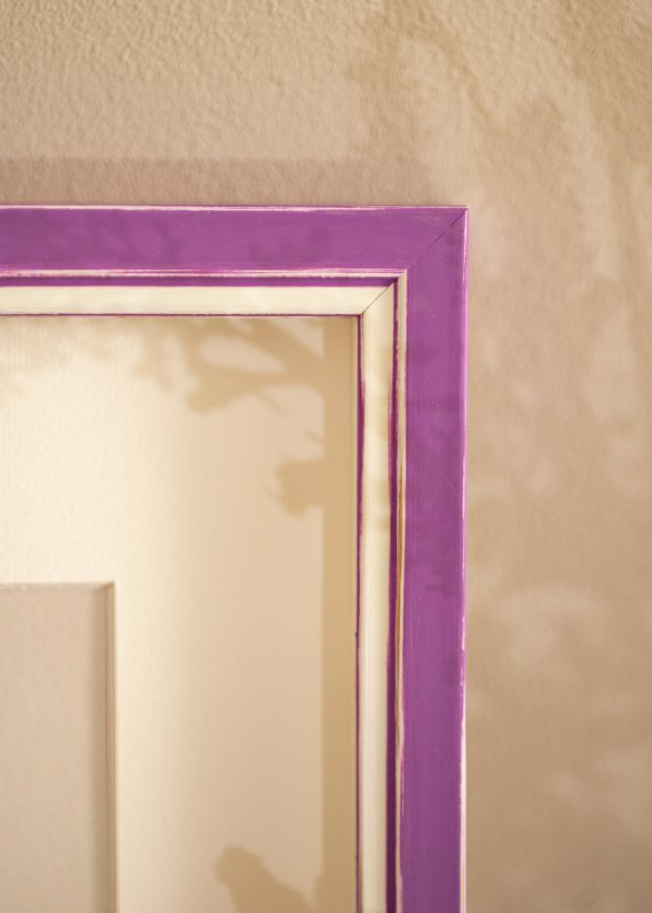 Ram med passepartou Frame Diana Lilac 20x25 cm - Mat White 13x19.5 cm