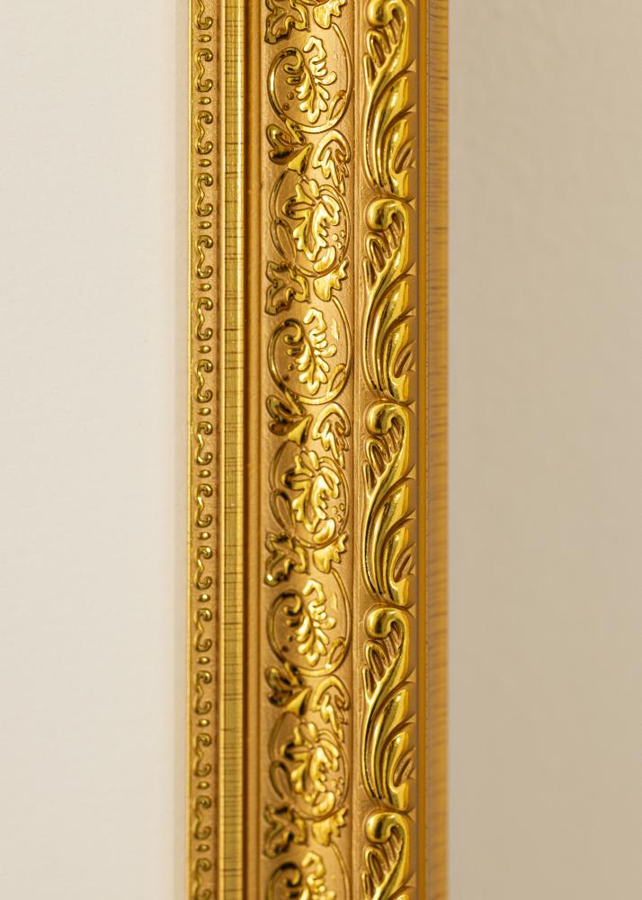 Ram med passepartou Frame Ornate Gold 40x50 cm - Mat White 29.7x42 cm (A3)