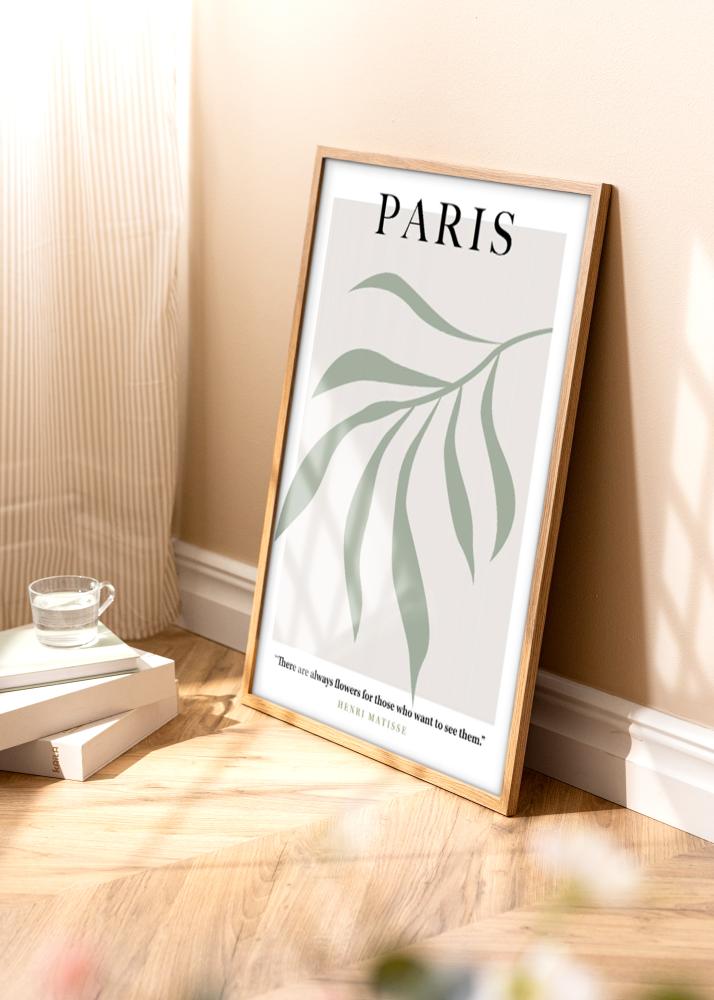 Ram med passepartou Frame Modern Teak 60x80 cm - Mat White 49.3x69.3 cm