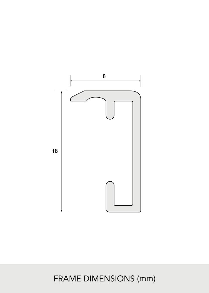 BGA Aluminium Frame Acrylic Glass Black 61x91.5 cm