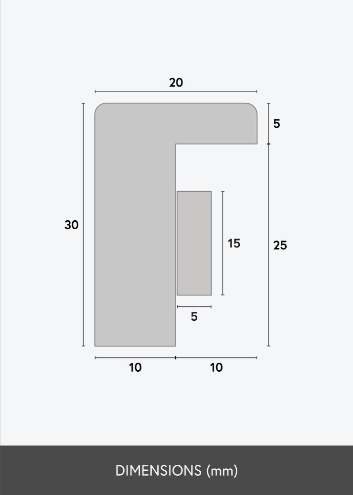 BGA BGA Box Frame Acrylic Glass Black 50x100 cm