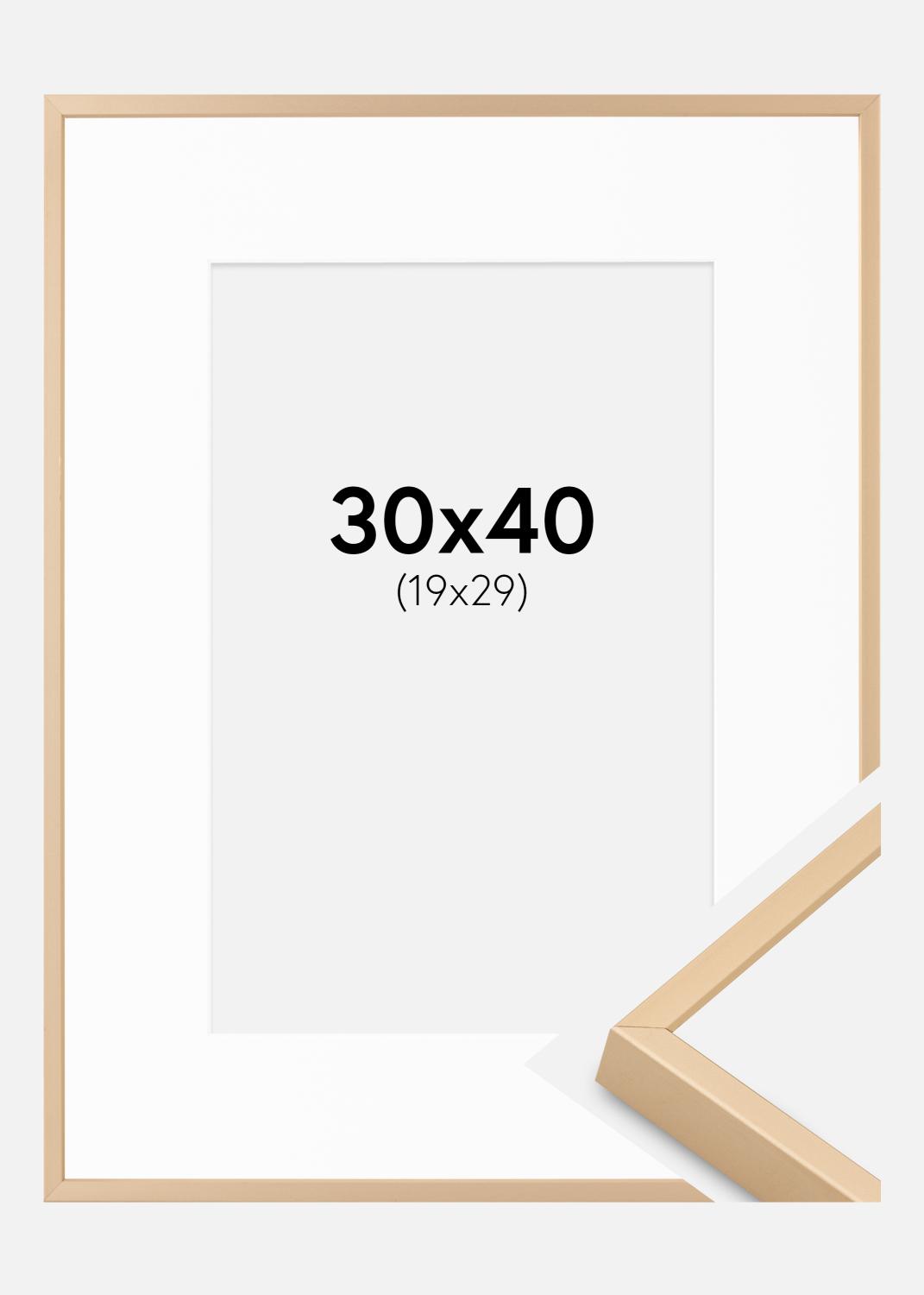 Product Image for Aluminium Frame Brass 30x40 cm - Mounts White 20x30 cm