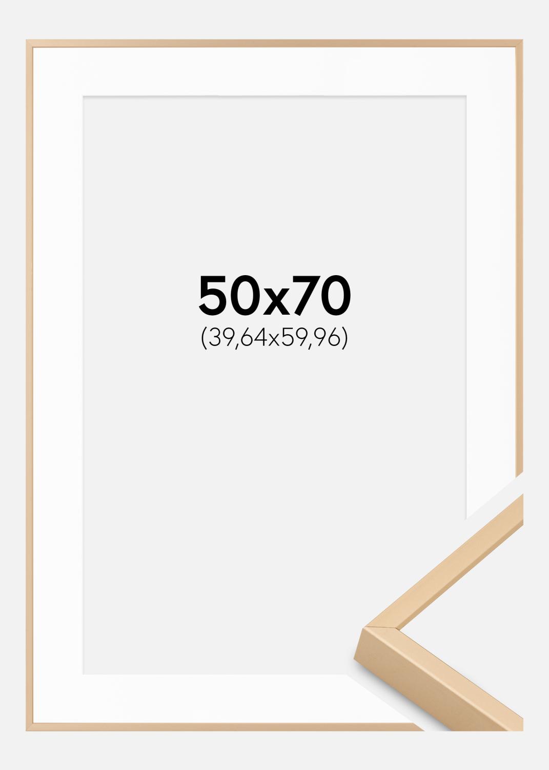 Product Image for Aluminium Frame Brass 50x70 cm - Mounts White 16x24 inches