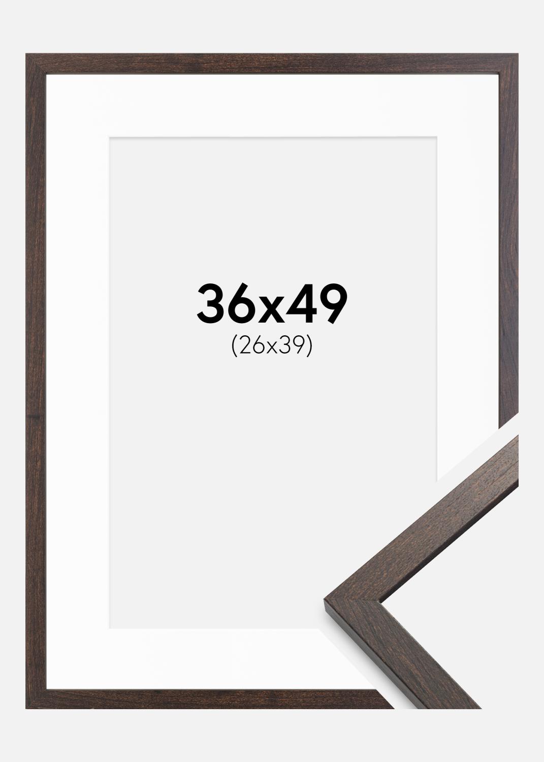 Product Image for Frame Trendy Walnut 36x49 cm - Mounts White 27x40 cm