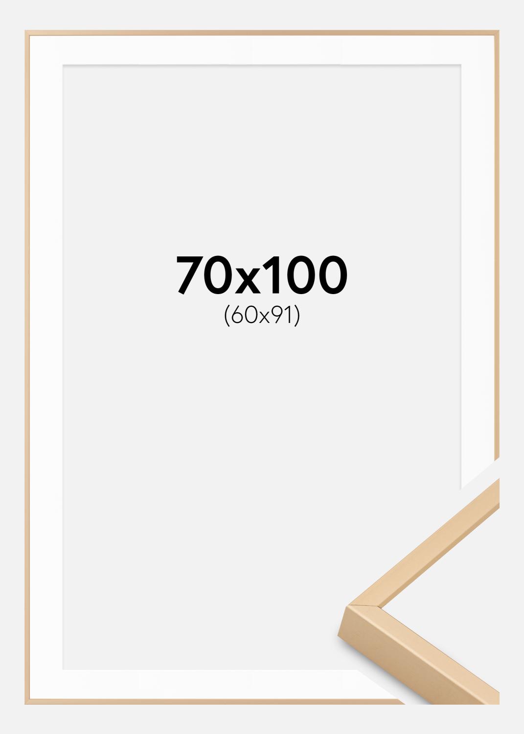 Product Image for Aluminium Frame Brass 70x100 cm - Mounts White 61x92 cm