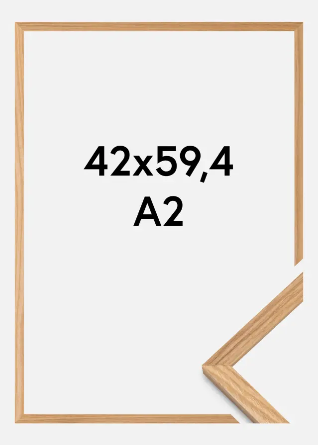 BGA Frame Solid Oak Acrylic Glass 42x59.4 (A2)
