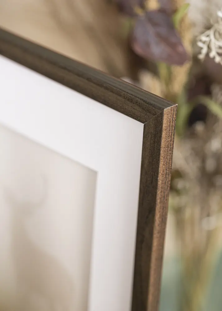 Ram med passepartou Frame Stilren Walnut 35x45 cm - Mounts White B4 250x353 mm