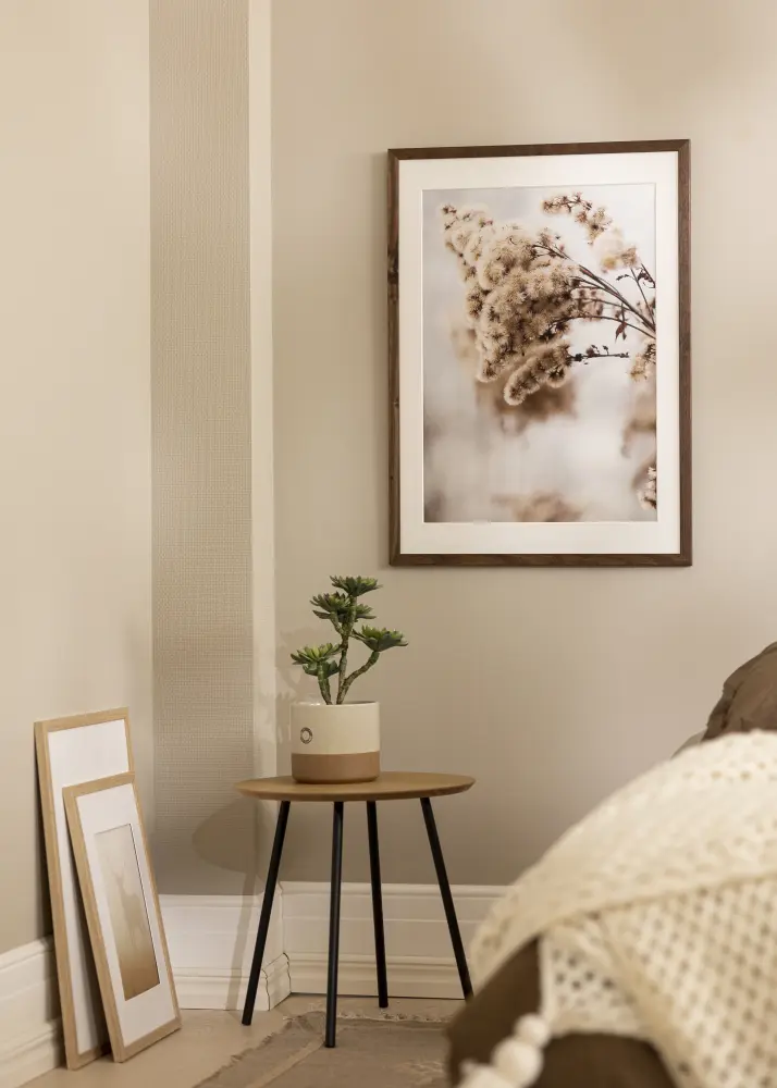Ram med passepartou Frame Stilren Walnut 35x45 cm - Mounts White B4 250x353 mm