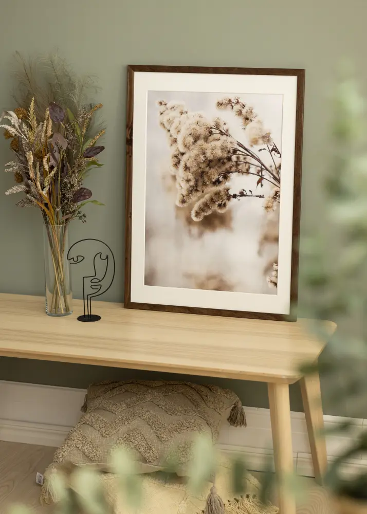 Ram med passepartou Frame Stilren Walnut 35x45 cm - Mounts White B4 250x353 mm