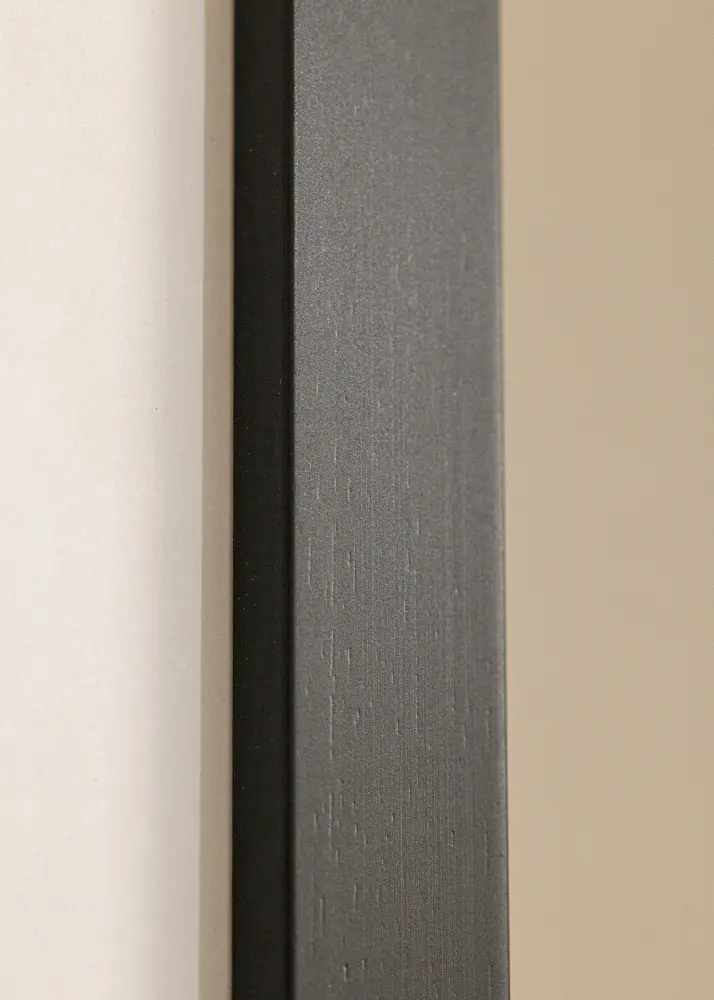 Ram med passepartou Frame Black Wood 35x90 cm - Mounts White 25x80 cm