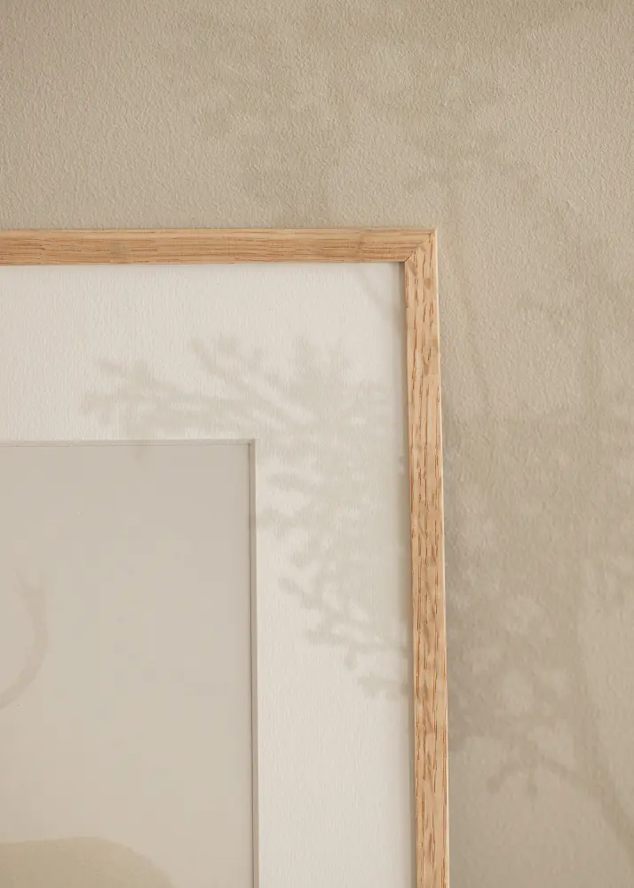 Ram med passepartou Frame Slender Oak 32x32 cm - Mounts White 21x21 cm