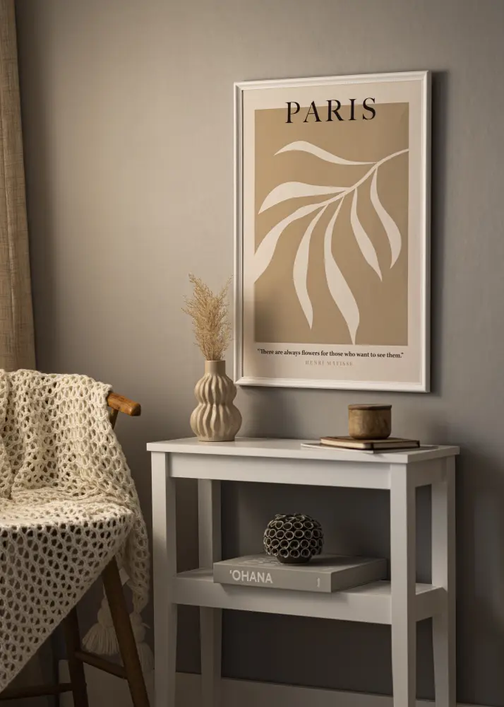 Ram med passepartou Frame Gala White 50x70 cm - Mounts White 42x59.4 cm