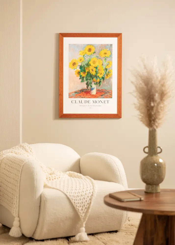 Ram med passepartou Frame Juno Cherry 50x70 cm - Mounts White 42x59.4 cm