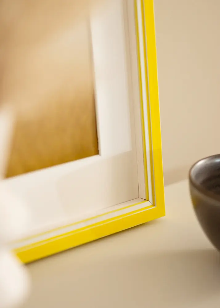 Ram med passepartou Frame Diana Yellow 30x40 cm - Mounts White 21x29.7 cm
