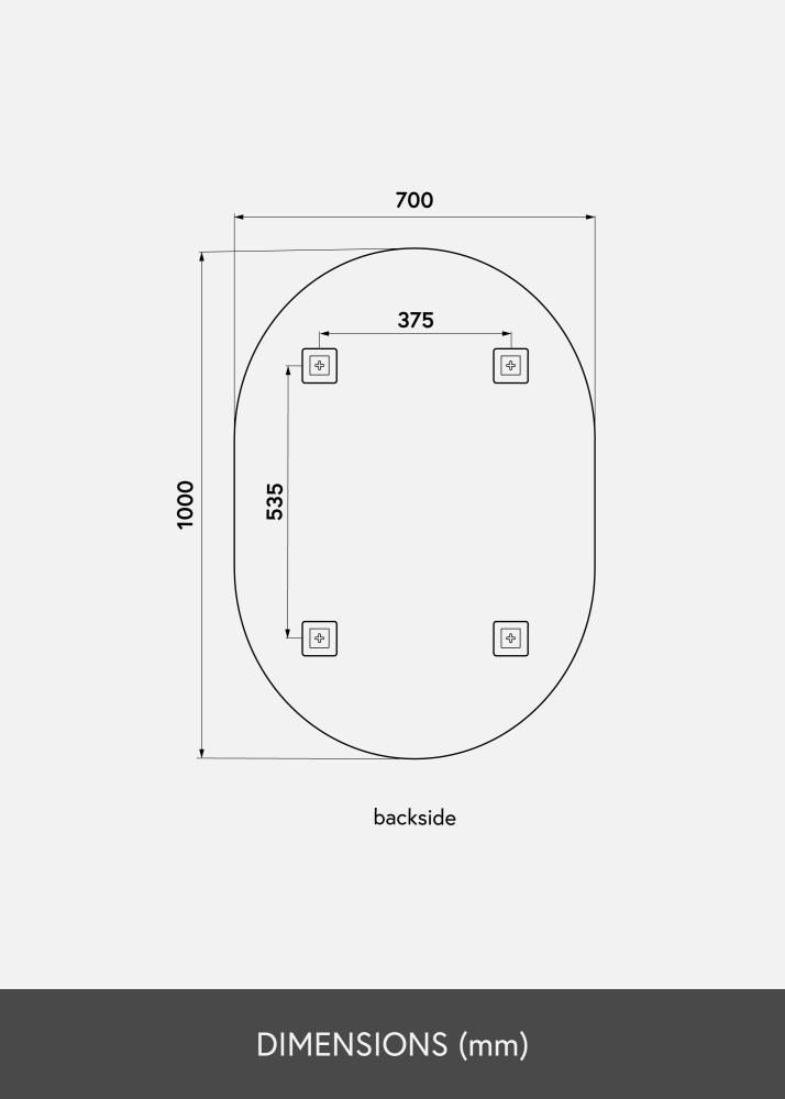 KAILA KAILA Mirror Oval 70x100 cm