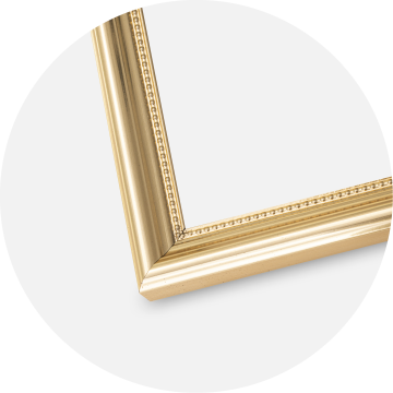 Ram med passepartou Frame Gala Gold 40x50 cm - Picture Mount White 27x35 cm