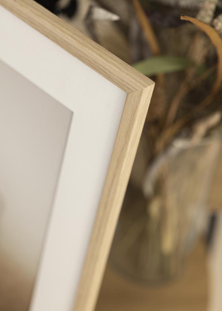 Ram med passepartou Frame Edsbyn Oak 42x59.4 cm (A2) - Picture Mount White 25x38 cm