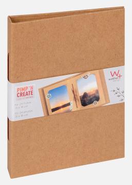 Walther Pac Mini Album Brown - 13.5x18.5 cm (12 Brown pages / 6 sheets)