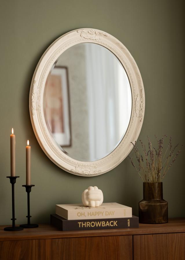 Artlink Mirror Antique White Oval 63x73 cm