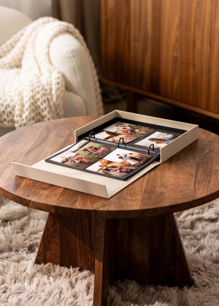 BGA KAILA AUGENBLICKE Creme - Coffee Table Photo Album (60 Black Pages)