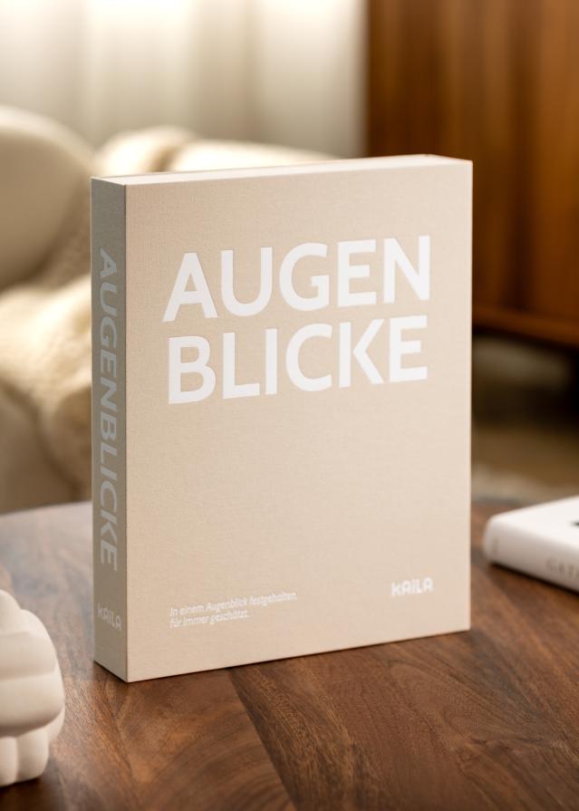 BGA KAILA AUGENBLICKE Creme - Coffee Table Photo Album (60 Black Pages)