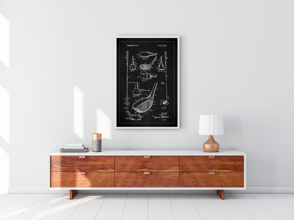 Bildverkstad Patent Print - Golf Club - Black Poster