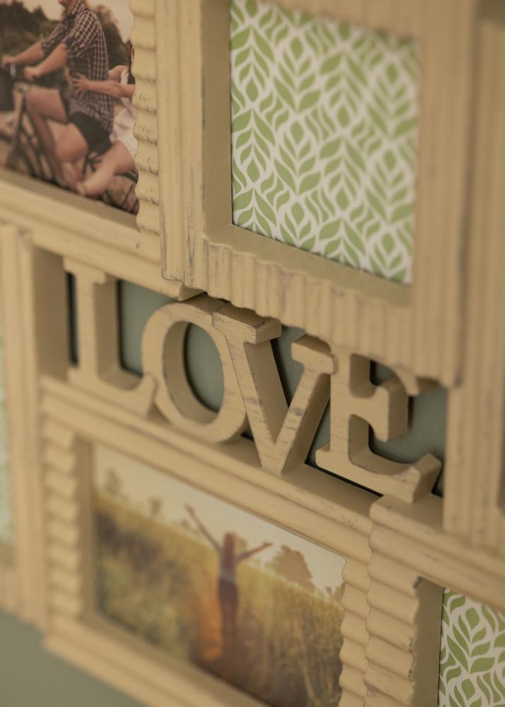 BGA LOVE Collage Frame Cream - 6 Pictures