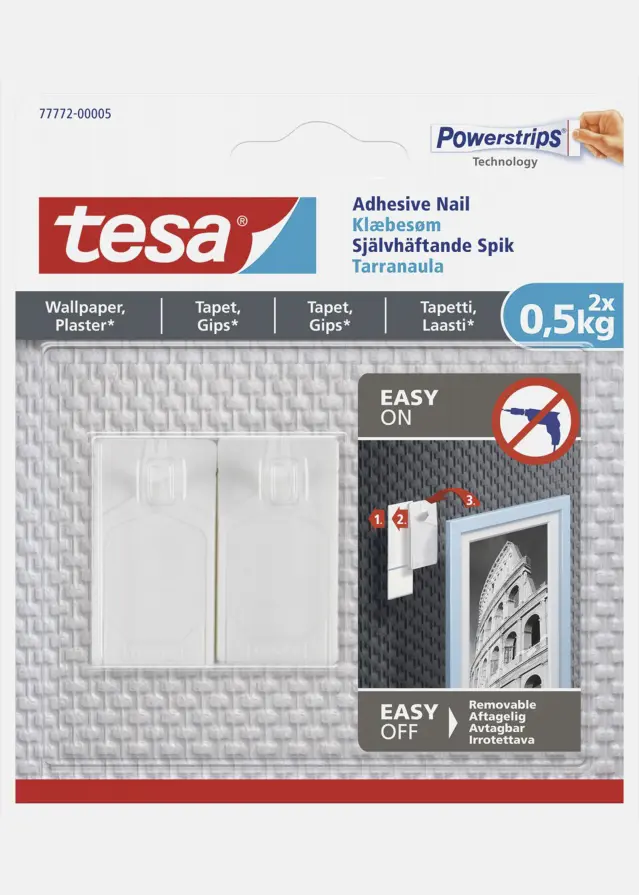 Estancia Tesa - Self-adhesive nail for all types of wall (max 2x0,5kg)